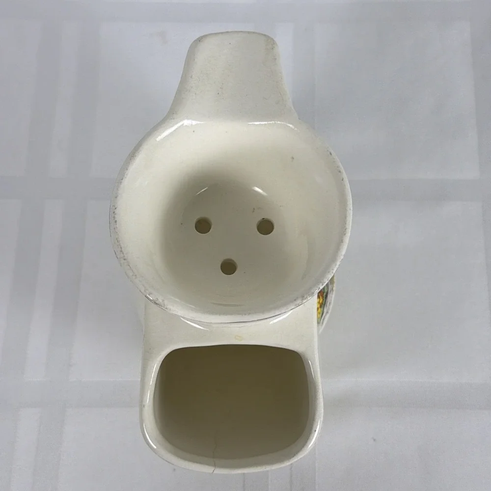 Vintage‎ Ceramic Shaving Scuttle mug. Floral garden design